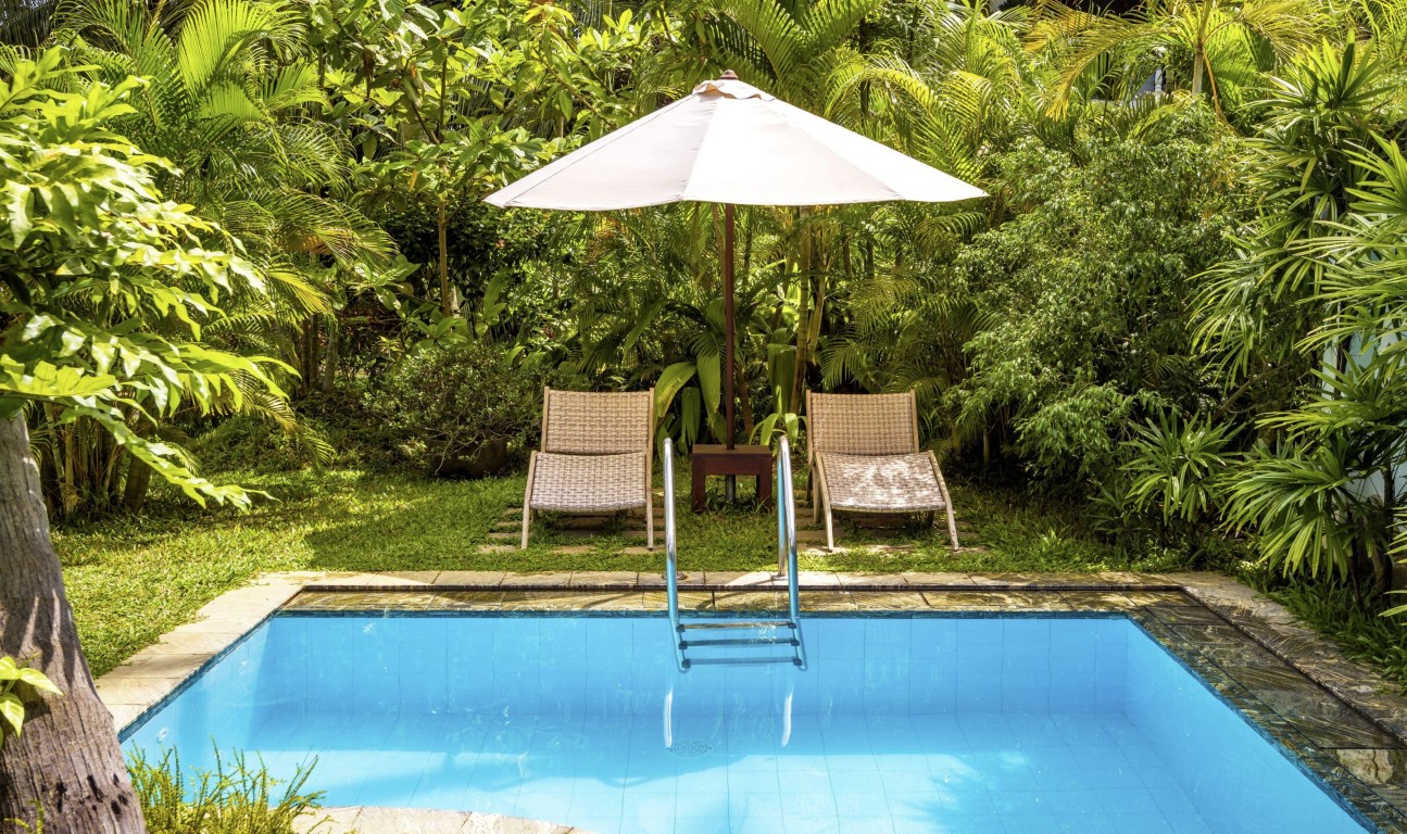 Beautiful pool with lounge chairs in San Luis, AZ